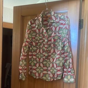 Tory Burch Multicolor Geometric Print Blouse